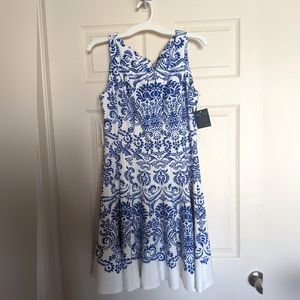 Blue&White Print Dress